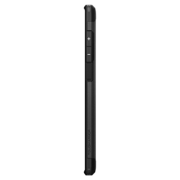 Samsung Galaxy S22 Ultra 5G SM-S908, Szilikon tok + műanyag hátlap, kitámasztóval, Spigen Tough Armor, fekete
