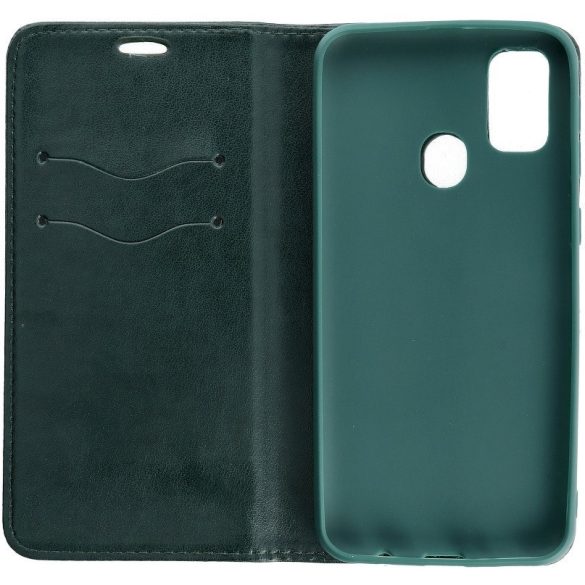 Samsung Galaxy S22 5G SM-S901, Oldalra nyíló tok, stand, Magnet Book, zöld