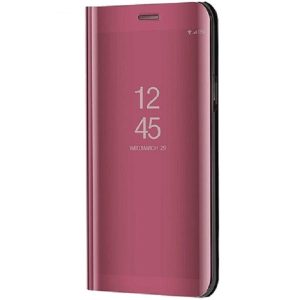 Xiaomi Redmi Note 11 / Note 11S, Oldalra nyíló tok, hívás mutatóval, Smart View Cover, vörösarany (utángyártott)