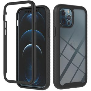 Samsung Galaxy A42 5G / M42 5G SM-A426B / M426B, Szilikon hátlap és műanyag előlapi tok, elő- és hátlapi üveggel, közepsen ütésálló, Wooze Power Case, fekete