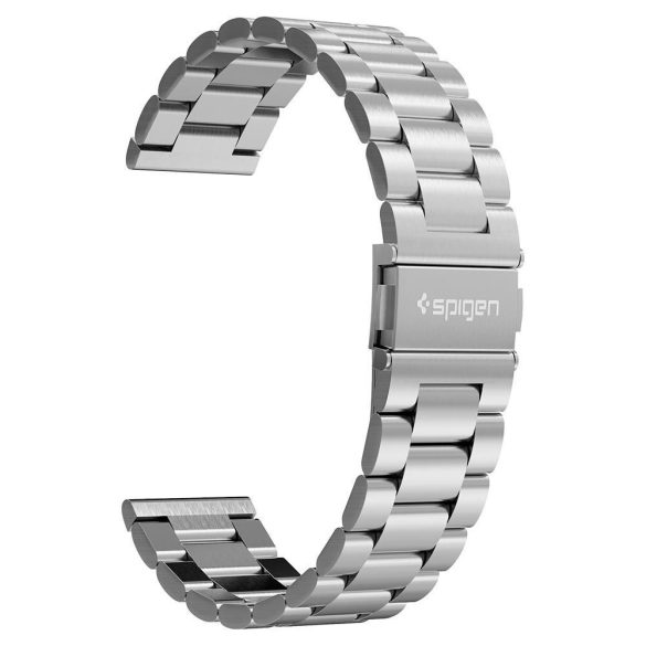 Samsung Galaxy Watch 3 (45mm) SM-R840 / R845, fém pótszíj, Spigen Modern Fit, ezüst