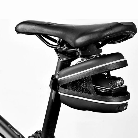 Univerzális, kerékpáros / biciklis tartó, táska, ülésre szerelhető, vízálló, Sahoo 13875-SA, fekete