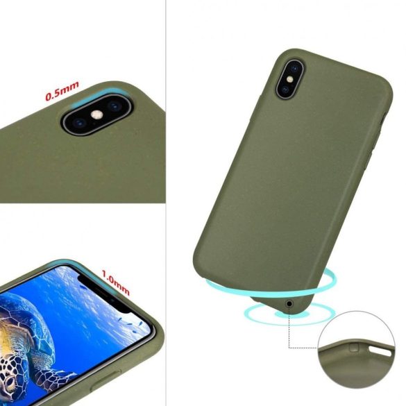 Apple iPhone 12 Mini, Bioplasztik tok, környezetbarát, Wooze Bio, sötétzöld
