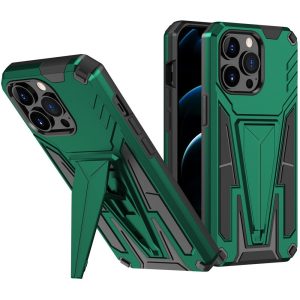 Huawei P30 Pro, Műanyag hátlap védőtok szilikon belső, közepesen ütésálló, kitámasztóval, Wooze Supportive Care, zöld