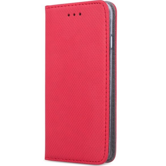 Huawei Honor X7 / Honor Play 30 Plus, Oldalra nyíló tok, stand, Smart Magnet, piros