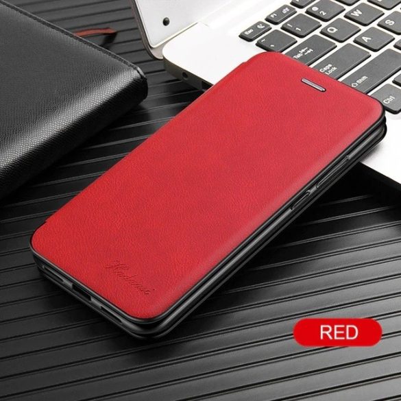 Xiaomi Poco X4 Pro 5G, Oldalra nyíló tok, stand, Wooze Protect And Dress Book, piros
