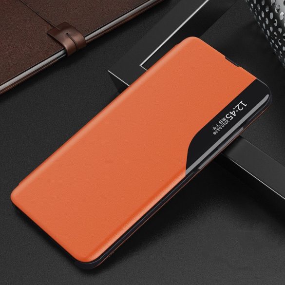Xiaomi Poco F4 GT, Oldalra nyíló tok, stand, hívás mutatóval, Wooze FashionBook, sárga