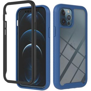 Huawei Honor Magic 4 Lite / X9 4G / X9 5G / X30, Szilikon hátlap és műanyag előlapi tok, elő- és hátlapi üveggel, közepsen ütésálló, Wooze Power Case, fekete/kék