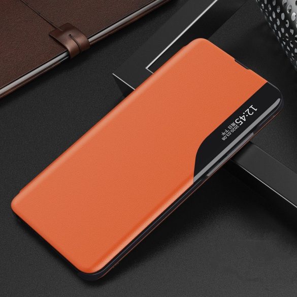 Xiaomi Poco C40, Oldalra nyíló tok, stand, hívás mutatóval, Wooze FashionBook, sárga