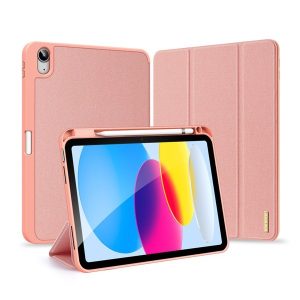 Apple iPad 10.9 (2022), mappa tok, Smart Case, Apple Pencil tartóval, Dux Ducis Domo, rózsaszín