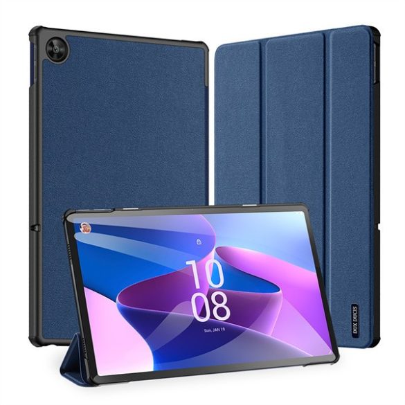 Lenovo Tab M10 Plus (10.61) (3. generáció) TB125 / TB128, mappa tok, Dux Ducis Domo, sötétkék