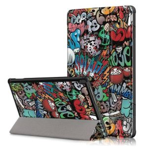 Apple iPad 10.9 (2022), mappa tok, graffiti minta, Smart Case, színes