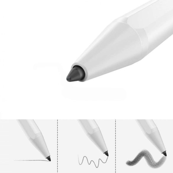 Univerzális toll, Apple iPad 2018 vagy újabb készülékhez, mágneses, Digital Stylus Stylus Pen, fehér