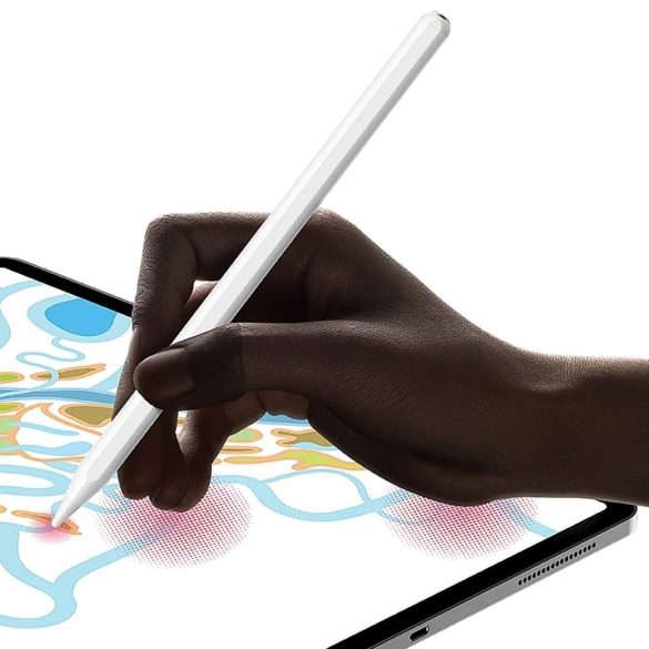Univerzális toll, Apple iPad 2018 vagy újabb készülékhez, mágneses, Digital Stylus Stylus Pen-2, fehér