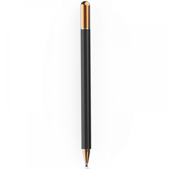 Univerzális toll, (bármilyen kapacitív kijelzőhöz), Charm Stylus Pen, fekete/arany