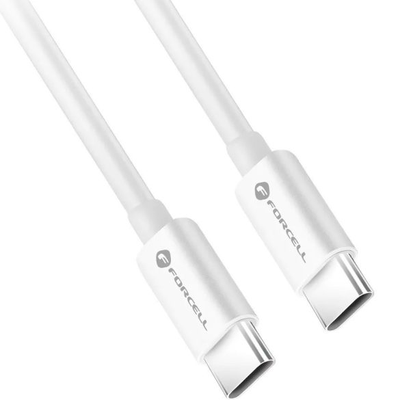 USB Type-C töltő- és adatkábel, USB Type-C, 100 cm, 5000 mA, 100W, gyorstöltés, PD, QC 4.0, C339, fehér