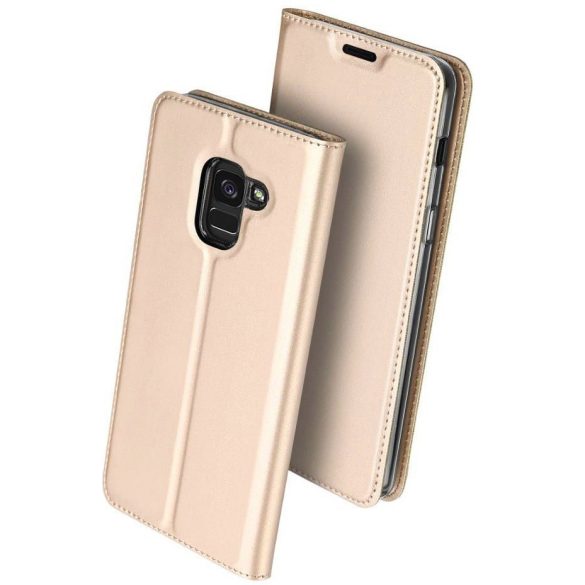 Samsung Galaxy S23 SM-S911, Oldalra nyíló tok, stand, Dux Ducis, arany