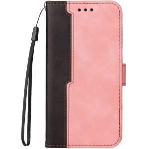 Apple iPhone 14, Oldalra nyíló tok, stand, kártyatartóval, kézpánttal, Wooze Colour Wallet, rózsaszín