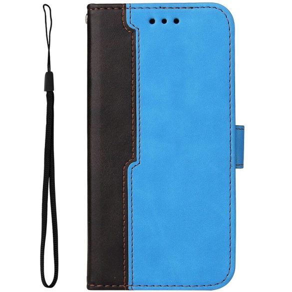 Samsung Galaxy A31 SM-A315F, Oldalra nyíló tok, stand, kártyatartóval, kézpánttal, Wooze Colour Wallet, kék