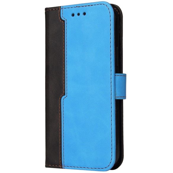 Samsung Galaxy A31 SM-A315F, Oldalra nyíló tok, stand, kártyatartóval, kézpánttal, Wooze Colour Wallet, kék