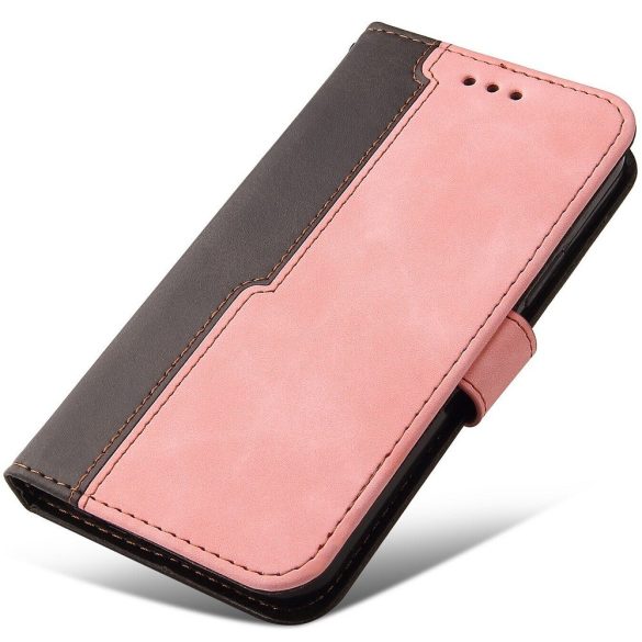 Apple iPhone 13 Mini, Oldalra nyíló tok, stand, kártyatartóval, kézpánttal, Wooze Colour Wallet, rózsaszín