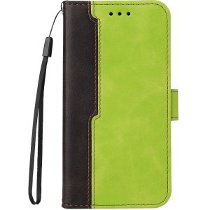 Apple iPhone 7 Plus / 8 Plus, Oldalra nyíló tok, stand, kártyatartóval, kézpánttal, Wooze Colour Wallet, zöld