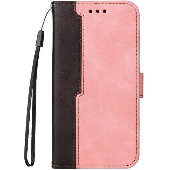 Xiaomi Redmi 9, Oldalra nyíló tok, stand, kártyatartóval, kézpánttal, Wooze Colour Wallet, rózsaszín