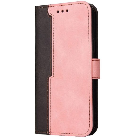 Xiaomi Redmi Note 11 Pro / Note 11 Pro 5G / Note 11E Pro / Note 12 Pro 4G, Oldalra nyíló tok, stand, kártyatartóval, kézpánttal, Wooze Colour Wallet, rózsaszín