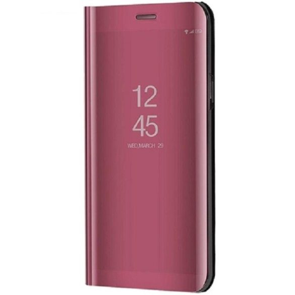 Samsung Galaxy A14 4G / A14 5G SM-A145F / A146B, Oldalra nyíló tok, hívás mutatóval, Smart View Cover, vörösarany (utángyártott)