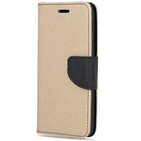Samsung Galaxy A54 5G SM-A546B, Oldalra nyíló tok, stand, Fancy Book, arany/fekete