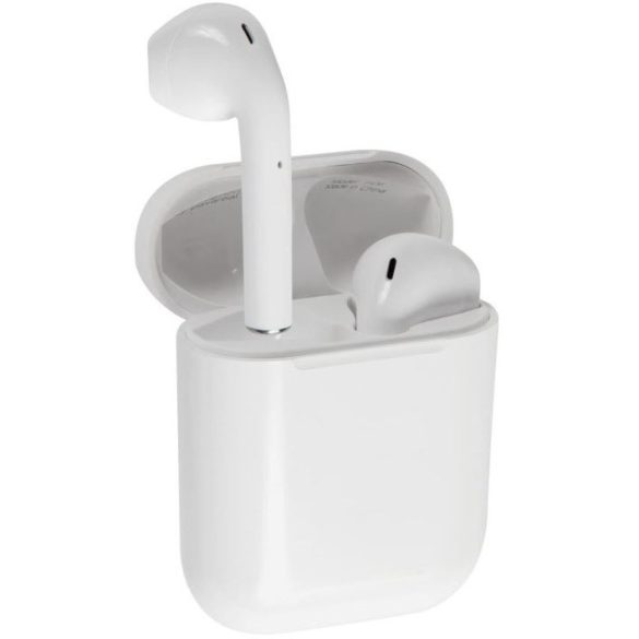 Bluetooth sztereó fülhallgató, v5.0, TWS, töltőtok, Pavareal PA-H06, fehér