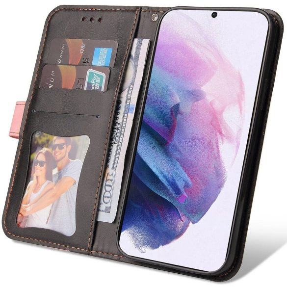 Xiaomi Redmi Note 12 5G / Poco X5 5G, Oldalra nyíló tok, stand, kártyatartóval, kézpánttal, Wooze Colour Wallet, rózsaszín