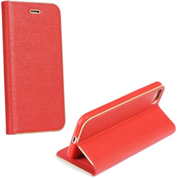 Xiaomi Redmi Note 12S, Oldalra nyíló tok, stand, Luna Book, piros