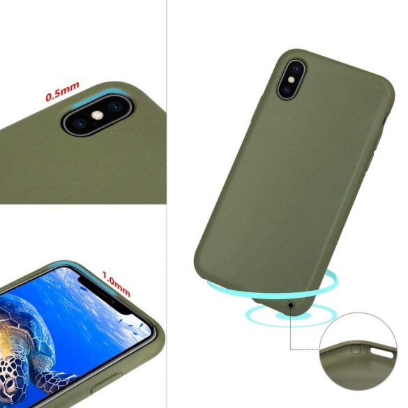 Apple iPhone 15 Pro Max, Bioplasztik tok, környezetbarát, Wooze Bio, sötétzöld