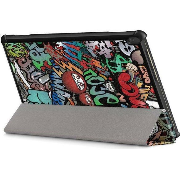 Samsung Galaxy Tab S9 Ultra 14.6 SM-X910 / X916B, mappa tok, graffiti minta, Trifold, színes