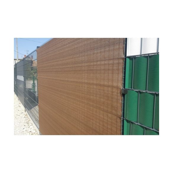 Árnyékoló háló medence fölé, kerítésre, BROWNTEX  2x10m barna 90%-os takarás