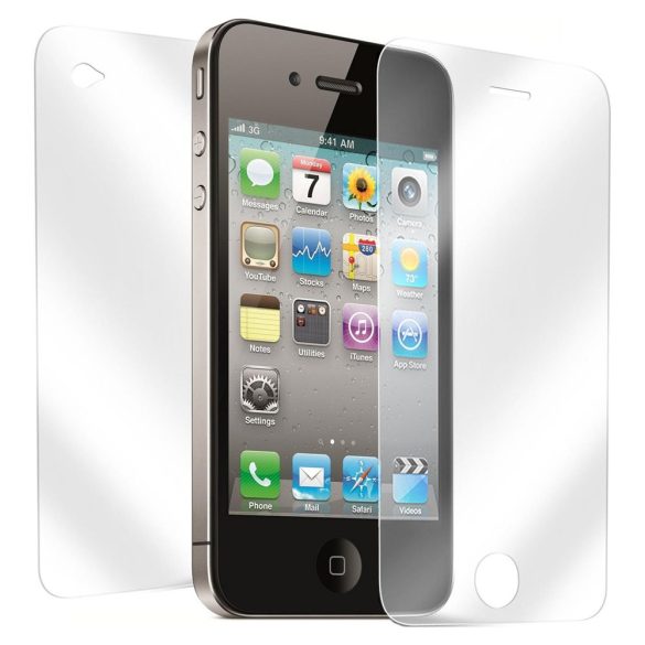 Apple iPhone 6 / 6S, Kijelzővédő fólia, ütésálló fólia, elő és hátlapi, Tempered Glass (edzett üveg), Clear