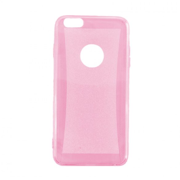 Apple iPhone 6 / 6S, TPU szilikon tok, csillámos, pink