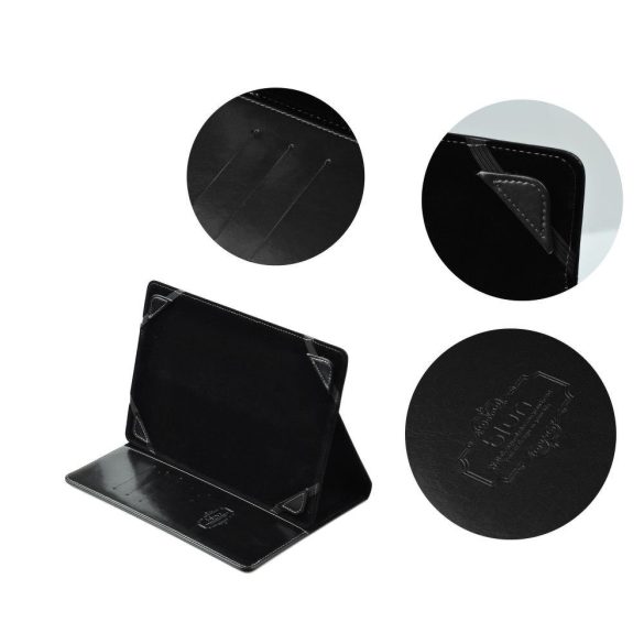 Univerzális TabletPC tok, mappa tok, 10", stand, Blun, fekete