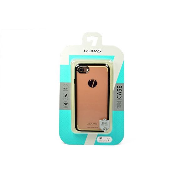 Apple iPhone 7 Plus / 8 Plus, Műanyag hátlap védőtok, Usams Kingsir, áttetsző/fekete