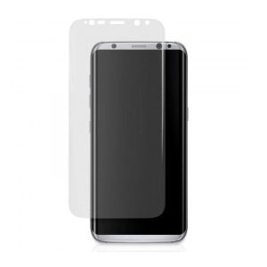 Samsung Galaxy S8 SM-G950, Kijelzővédő fólia, ütésálló fólia (az íves részre is!), Tempered Glass (edzett üveg), Clear