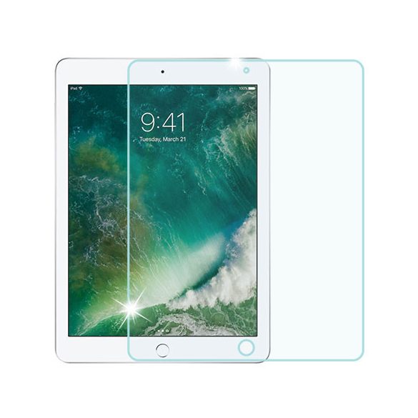 Apple iPad Pro 10.5 (2017) / iPad Air (2019), Kijelzővédő fólia, ütésálló fólia, Tempered Glass (edzett üveg), Clear