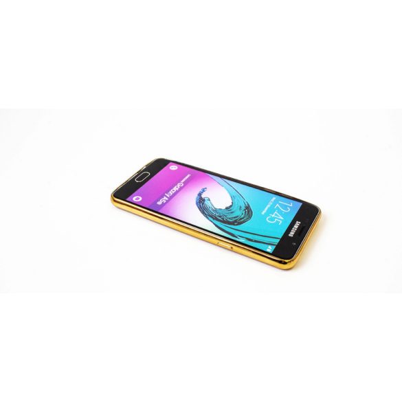 Apple iPhone 6 / 6S, TPU szilikon tok, Forcell Diamond, köves virágminta, arany