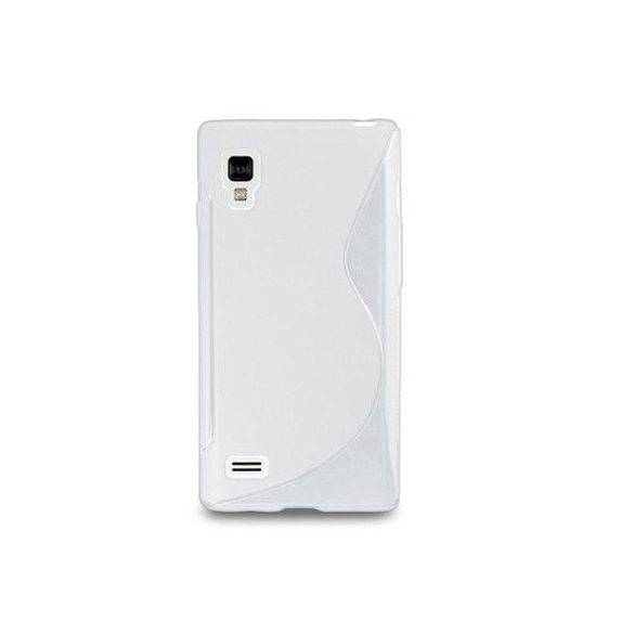 LG Optimus L9 P760, TPU szilikon tok, S-Line, fehér