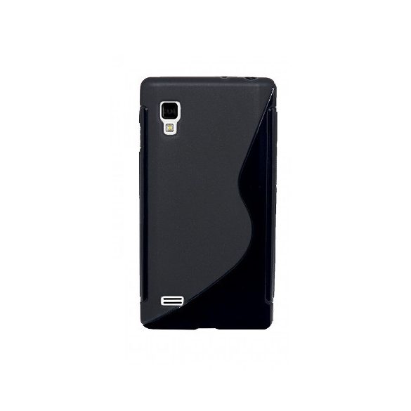 LG Optimus L9 II D605, TPU szilikon tok, S-Line, fekete