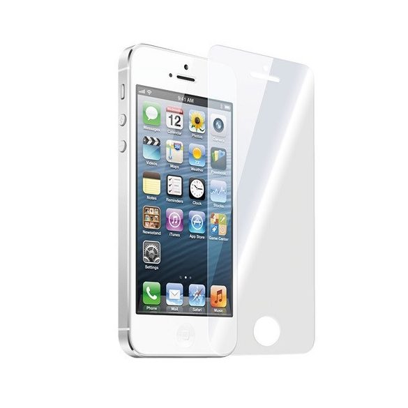 Apple iPhone 5 / 5S / SE, Kijelzővédő fólia, ütésálló fólia, Tempered Glass (edzett üveg), Clear