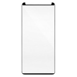   Samsung Galaxy S9 Plus SM-G965, Kijelzővédő fólia, ütésálló fólia (az íves részre is!), Tempered Glass (edzett üveg), small size, fekete