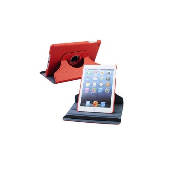 Apple iPad Mini / iPad Mini Retina / iPad Mini 3, mappa tok, elforgatható (360°) piros