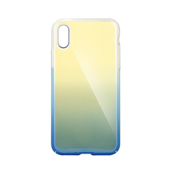 Samsung Galaxy J4 (2018) SM-J400F, Műanyag hátlap védőtok, színváltós, tükröződő, Forcell BlueRay, átlátszó/színes