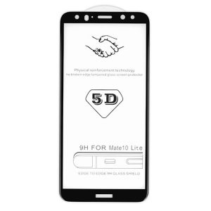 Samsung Galaxy S9 Plus SM-G965, Kijelzővédő fólia, ütésálló fólia (az íves részre is!), Tempered Glass (edzett üveg), fekete